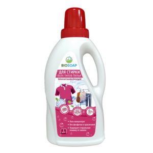 BIOSOAP СРЕДСТВО ДЛЯ СТИРКИ ВСЕХ ТИПОВ БЕЛЬЯ,  1 л