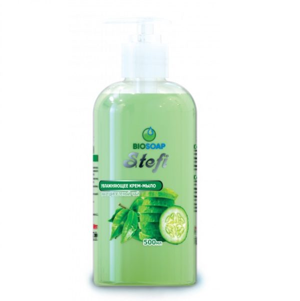 BIOSOAP STEFI КРЕМ-МЫЛО (ОГУРЕЦ, ЗЕЛЕНЫЙ ЧАЙ), 500 мл