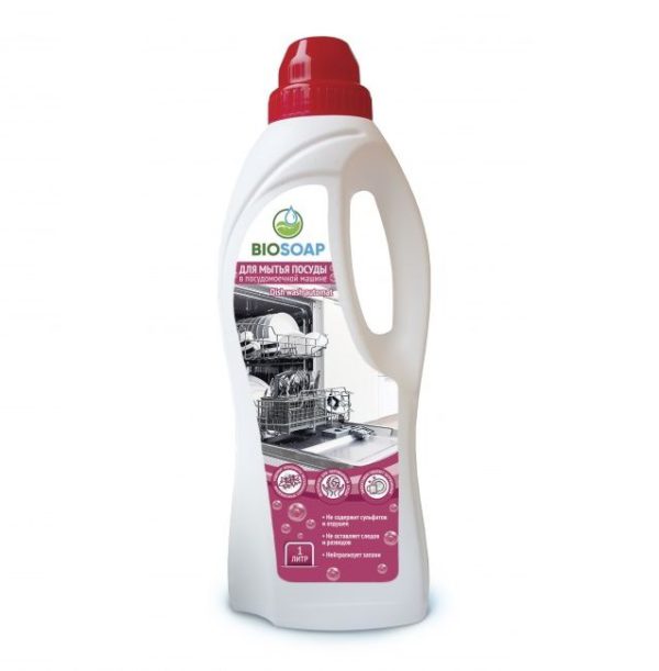 BIOSOAP СРЕДСТВО ДЛЯ МЫТЬЯ ПОСУДЫ В ПОСУДОМОЕЧНОЙ МАШИНЕ DISH WASH AUTOMAT, 1 л