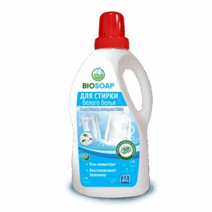 BIOSOAP Средство для стирки белого белья и сильно загрязненного белья, 1,5 л.