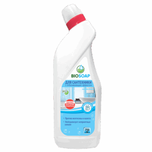 BIOSOAP Средство для сантехники с отбеливающим эффектом, 750 мл.