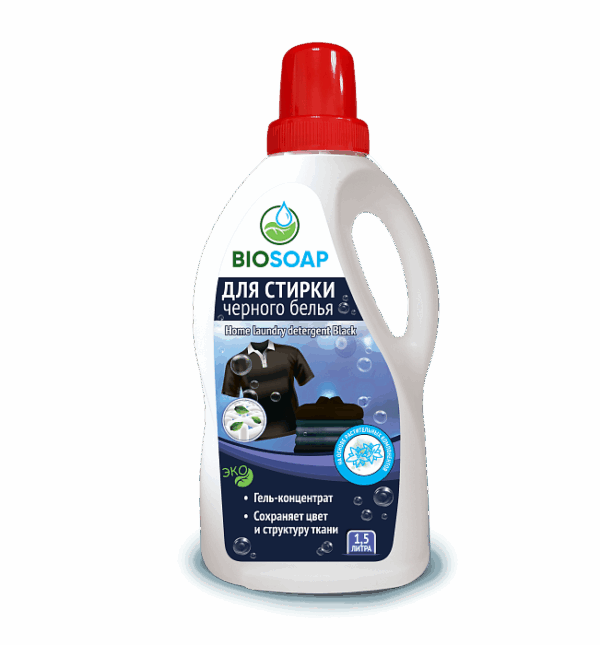 BIOSOAP Средство для стирки черного белья, 1,5 л.